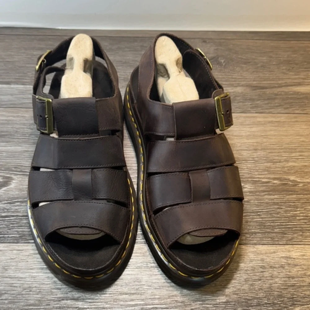 Vintage Dr Martens Men's Brown Leather Sandals size 11 (s89)